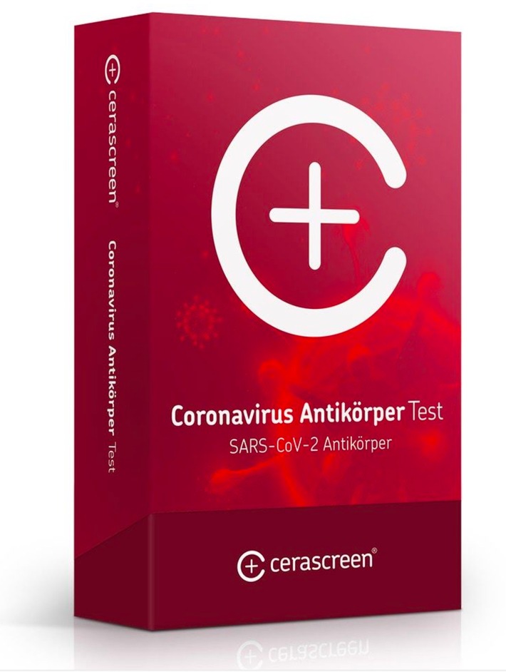 Der cerascreen® Coronavirus Antikörper Test erfüllt die regulatorischen Anforderungen eines In-Vitro Diagnostikums (IVD) für Endanwender. Weiterer Text über ots und www.presseportal.de/nr/143906 / Die Verwendung dieses Bildes ist für redaktionelle Zwecke honorarfrei. Veröffentlichung bitte unter Quellenangabe: