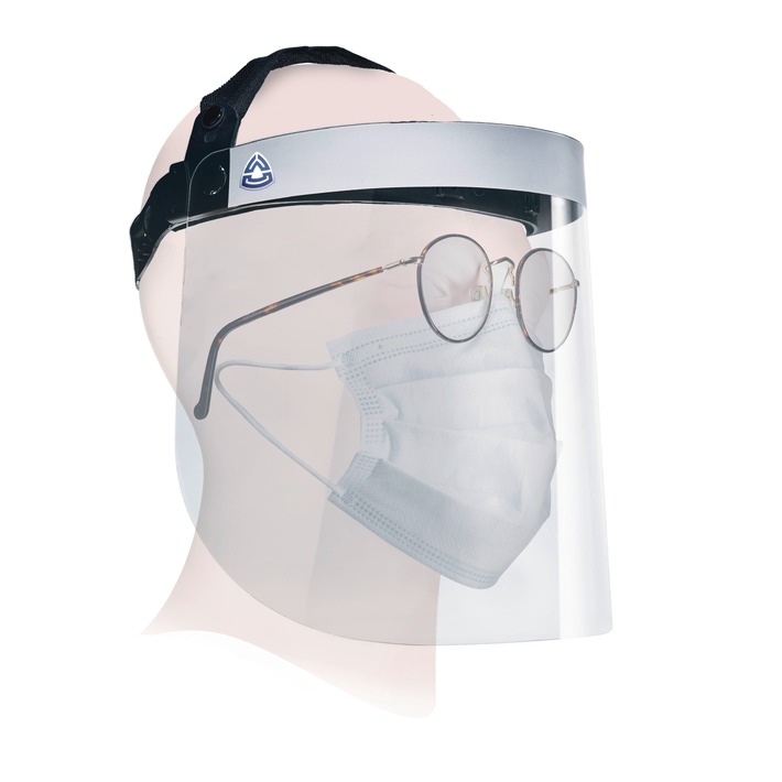 Das neue Gesichtsschild von ULBRICHTS Protection für Menschen in besonders gefährderten Berufsgruppen #contracorona. Weiterer Text über ots und www.presseportal.de/nr/120431 / Die Verwendung dieses Bildes ist für redaktionelle Zwecke honorarfrei. Veröffentlichung bitte unter Quellenangabe: