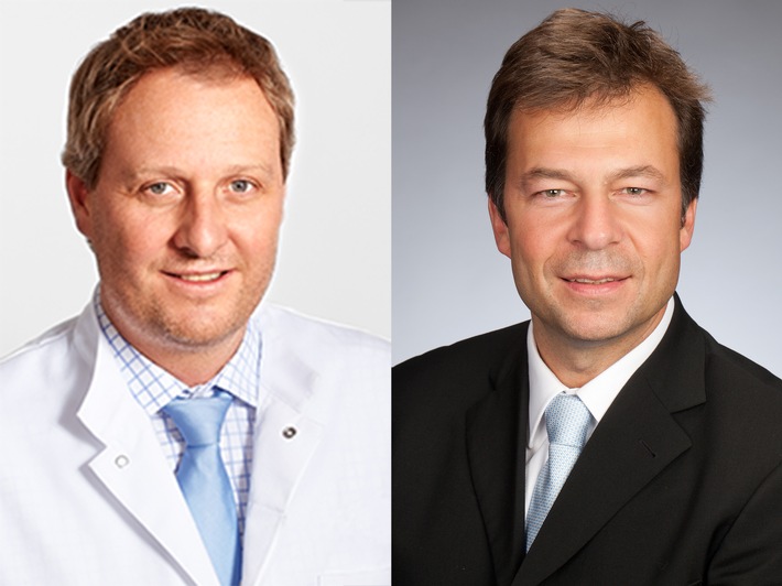 Prof. Dr. med. Alexander Leber und Dr. med Georges von Degenfeld. Weiterer Text über ots und www.presseportal.de/nr/143456 / Die Verwendung dieses Bildes ist für redaktionelle Zwecke honorarfrei. Veröffentlichung bitte unter Quellenangabe: