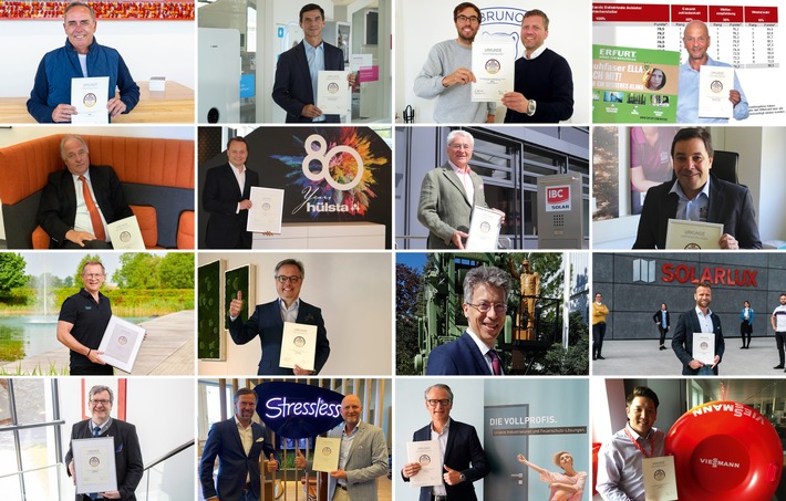 Glückliche Preisträger Deutschlands Beliebteste Anbieter Life & Living 2020. Weiterer Text über ots und www.presseportal.de/nr/64471 / Die Verwendung dieses Bildes ist für redaktionelle Zwecke honorarfrei. Veröffentlichung bitte unter Quellenangabe: