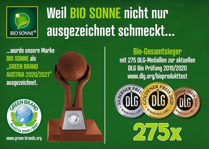 BIO SONNE von NORMA: Jetzt auch in Österreich und der Tschechischen Republik zum vorbildlichen GREEN BRAND gekürt / Lebensmittel-Discounter überzeugt mit Eigenmarke auch auf internationalem Parkett / Für die exklusive NORMA-Eigenmarke BIO SONNE geht es Schlag auf Schlag: Die BIO SONNE-Lebensmittel sind ab sofort auch in Österreich und Tschechien mit dem Gütesiegel GREEN BRAND zertifiziert. Die Auszeichnung zum GREEN BRAND GERMANY 2019/2020 hat sich der Lebensmittel-Discounter NORMA erst im Februar auf der BIOFACH-MESSE in Nürnberg abgeholt. Weiterer Text über ots und www.presseportal.de/nr/62097 / Die Verwendung dieses Bildes ist für redaktionelle Zwecke honorarfrei. Veröffentlichung bitte unter Quellenangabe: