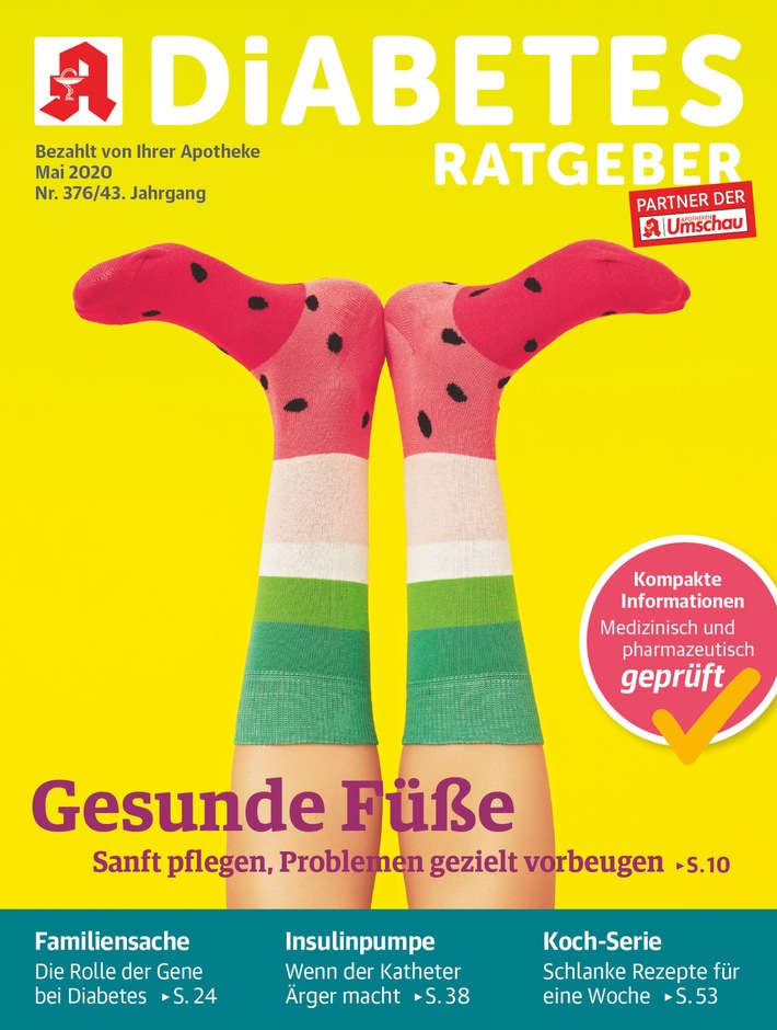 Titelcover Diabetes Ratgeber 5/2020 Weiterer Text über ots und www.presseportal.de/nr/52678 / Die Verwendung dieses Bildes ist für redaktionelle Zwecke honorarfrei. Veröffentlichung bitte unter Quellenangabe: