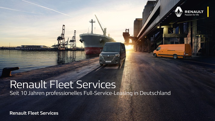 Renault Fleet Services: Seit 10 Jahren professionelles Full-Service-Leasing in Deutschland Weiterer Text über ots und www.presseportal.de/nr/125879 / Die Verwendung dieses Bildes ist für redaktionelle Zwecke honorarfrei. Veröffentlichung bitte unter Quellenangabe: