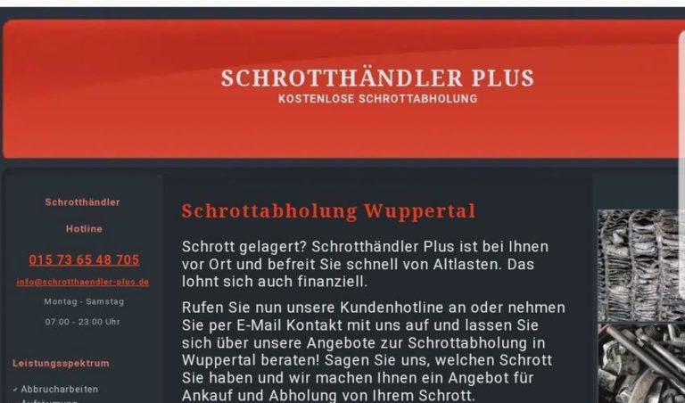 Wir holen Ihren Schrott kostenlos ab in Bochum Für private Haushalte/ Gewerbe‎