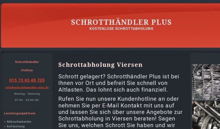 Schrott und Altmetall los werden durch Schrottabholung in Dinslaken