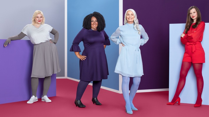 Leuchtendes Kirschrot, klares Jeansblau, sattes Violett und edles Grau: Die neuen Trendfarben gibt es für alle rund- und flachgestrickten medizinischen Kompressionsstrümpfe von medi. Sie sind Baustein der Basistherapie bei Venenleiden, Lymphödemem und Lipödemen / Medizinische Kompressionsstrümpfe: neue Trendfarben, clevere Extras. Weiterer Text über ots und www.presseportal.de/nr/23931 / Die Verwendung dieses Bildes ist für redaktionelle Zwecke honorarfrei. Veröffentlichung bitte unter Quellenangabe: