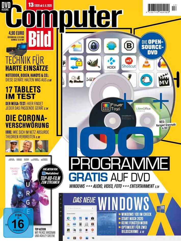 COMPUTER BILD-Ausgabe 13/2020 / Weiterer Text über ots und www.presseportal.de/nr/51005 / Die Verwendung dieses Bildes ist für redaktionelle Zwecke honorarfrei. Veröffentlichung bitte unter Quellenangabe: