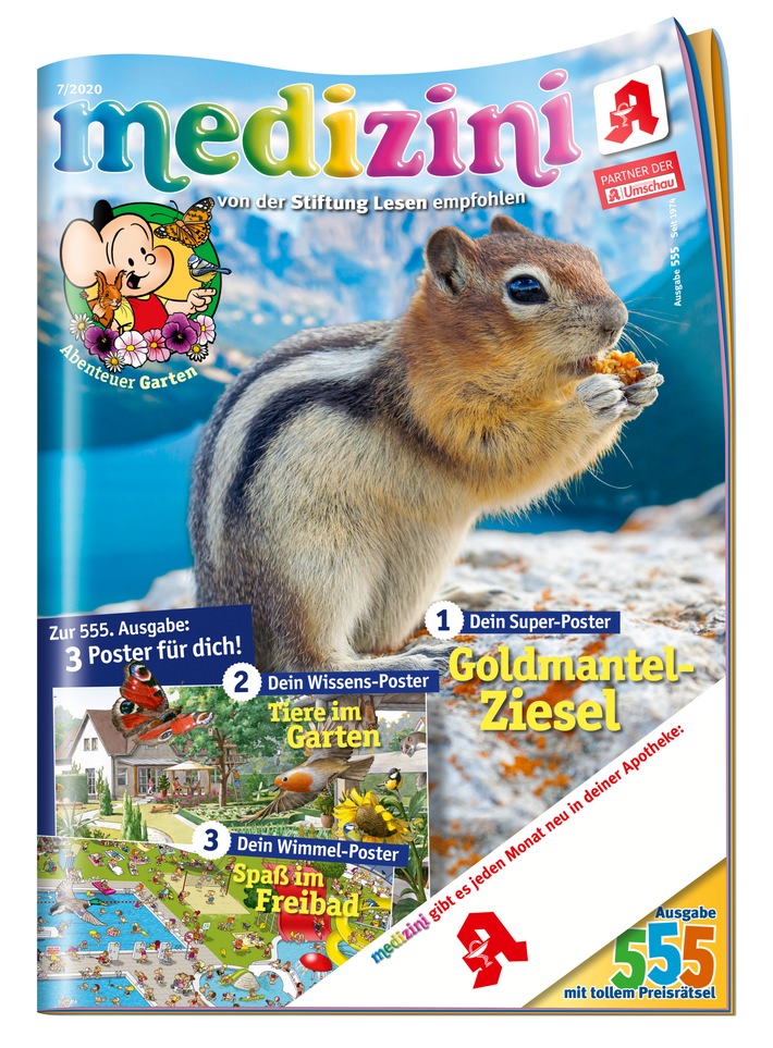 medizini-Titelcover, Ausgabe Juli 2020. Die Verwendung dieses Bildes ist für redaktionelle Zwecke honorarfrei, es darf jedoch nur im Zusammenhang mit der Pressemeldung und Quellenangabe veröffentlicht werden. Weiterer Text über ots und www.presseportal.de/nr/52139 / Die Verwendung dieses Bildes ist für redaktionelle Zwecke honorarfrei. Veröffentlichung bitte unter Quellenangabe: