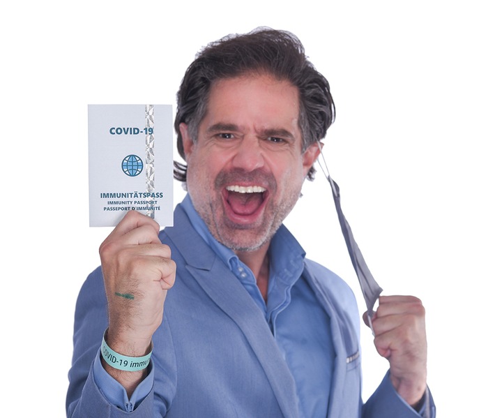 Immunitätspass von au-schein.de mit CEO Can Ansay / Weiterer Text über ots und www.presseportal.de/nr/135847 / Die Verwendung dieses Bildes ist für redaktionelle Zwecke honorarfrei. Veröffentlichung bitte unter Quellenangabe: