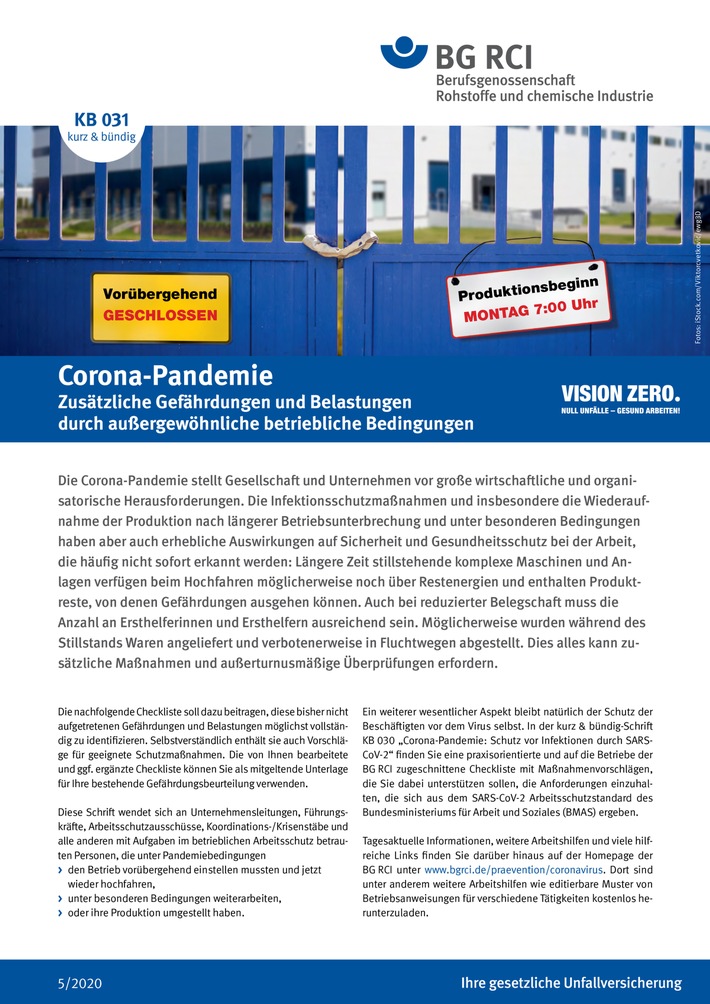 Die Sonderpublikation der BG RCI