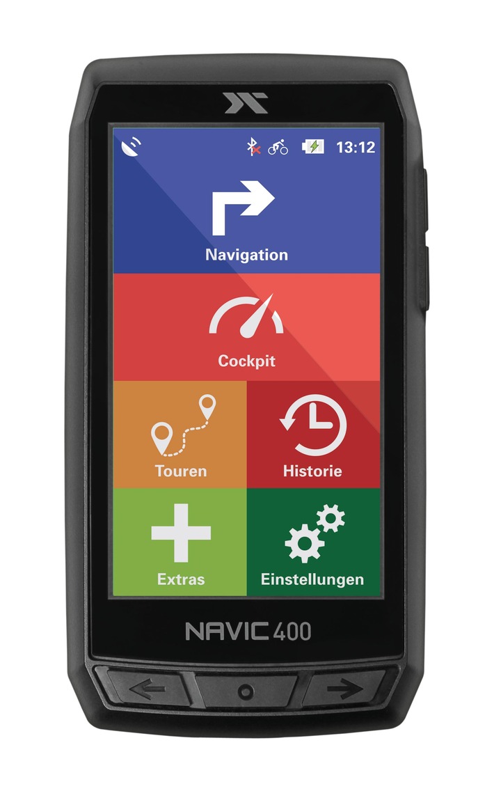 Das NAVIC 400 von CICLO setzt neue Maßstäbe in der Fahrrad-Navigation / Gerät anschalten, losfahren, mühelos am Ziel ankommen - auch offline / CICLO Navic 400 Homescreen / Weiterer Text über ots und www.presseportal.de/nr/76098 / Die Verwendung dieses Bildes ist für redaktionelle Zwecke honorarfrei. Veröffentlichung bitte unter Quellenangabe: