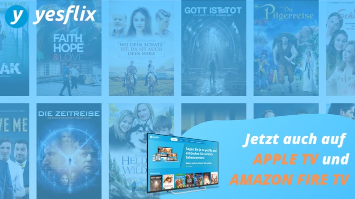 Bibel TV: Streaming-Plattform Yesflix jetzt auch via TV-App verfügbar / Bibel TV ergänzt seinen Streaming-Dienst yesflix.de mit einer TV-App und baut das Angebot an Filmen und Serien weiter aus / Copyright: Best Entertainment / Bibel TV / Weiterer Text über ots und www.presseportal.de/nr/55188 / Die Verwendung dieses Bildes ist für redaktionelle Zwecke honorarfrei. Veröffentlichung bitte unter Quellenangabe: