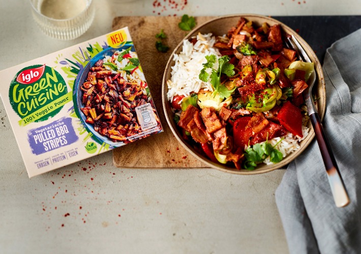 iglo mit bestem veganen Tiefkühlprodukt beim PETA Vegan Food Award 2020 / iglo Pulled BBQ Stripes ausgezeichnet als