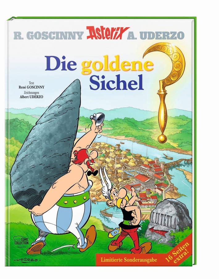 Cover Asterix Die goldene Sichel. Weiterer Text über ots und www.presseportal.de/nr/8146 / Die Verwendung dieses Bildes ist für redaktionelle Zwecke honorarfrei. Veröffentlichung bitte unter Quellenangabe: