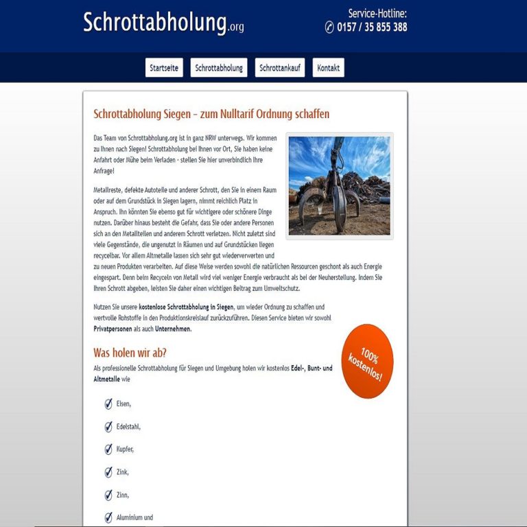 Perfekte Schrottentsorgung durch die Schrottabholung Witten