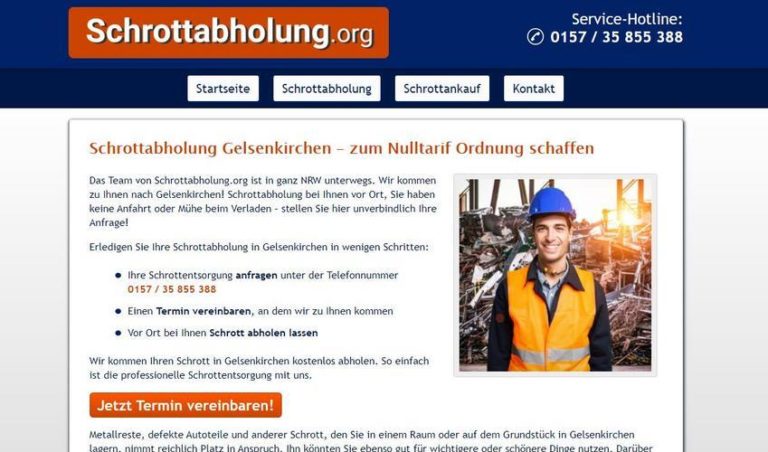 Schrottabholung Krefeld ist der Experte