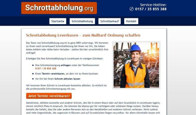 Schrottabholung Bottrop – fachgerechte Schrottentsorgung im Ruhrgebiet