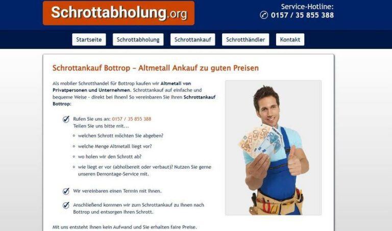 Oftmals kann der Schrotthändler Bochum einen Abholtermin schon für den selben Tag realisieren