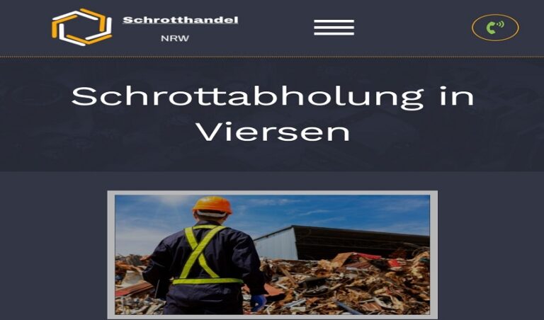 Schrottabholung in Wermelskirchen und (Ruhrgebiet) professionelle Handel mit Schrott