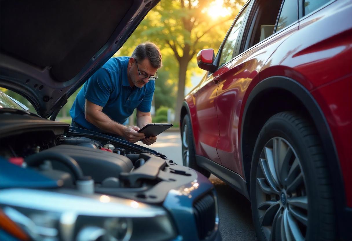 Auto-mit-Motorschaden