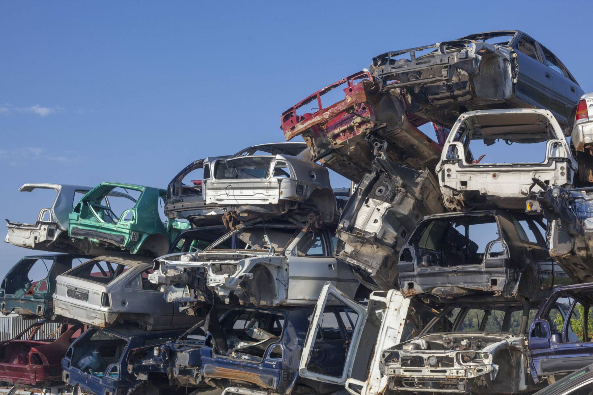 Auto junkyard - Old cars waiting for recycling